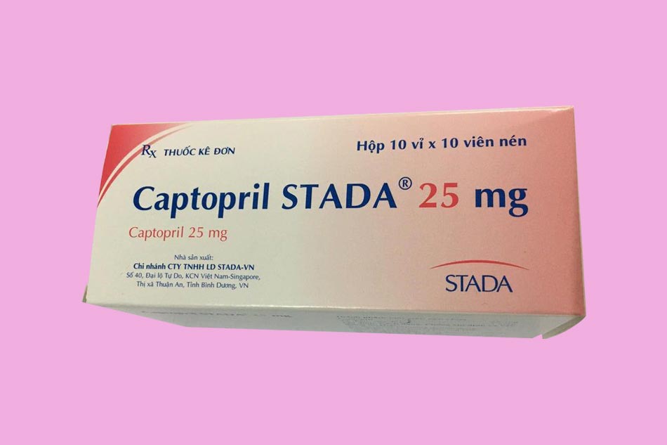 Hình ảnh hộp thuốc Captopril Stada mẫu cũ