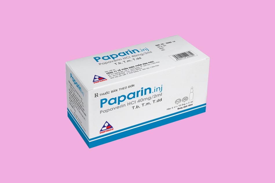 Hình ảnh hộp thuốc Papaverin dạng tiêm